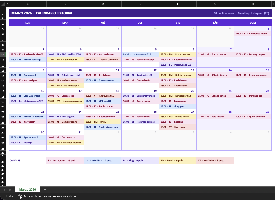 Calendario de Contenido